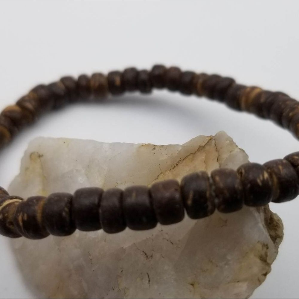 Wooden spacer bracelet brutalist